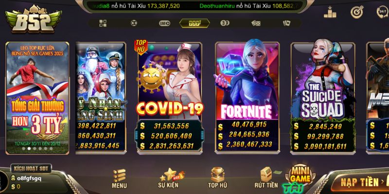 Giới thiệu sảnh game nổ hũ B52 đầy sức hút