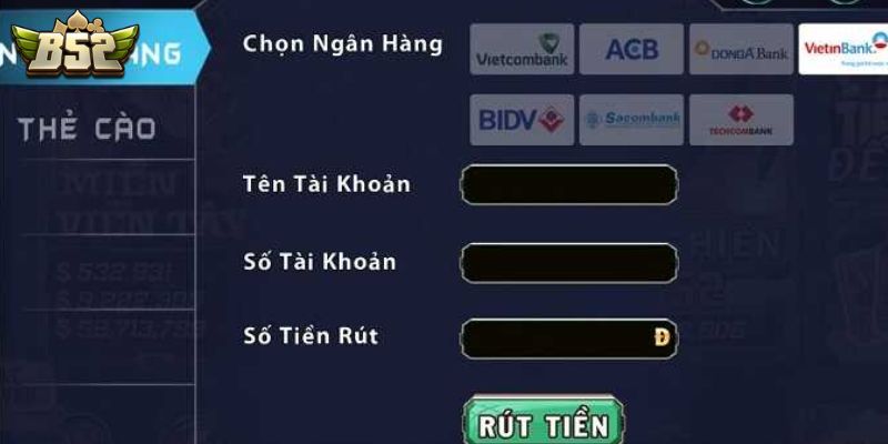 Lưu ý quan trọng khi rút tiền B52