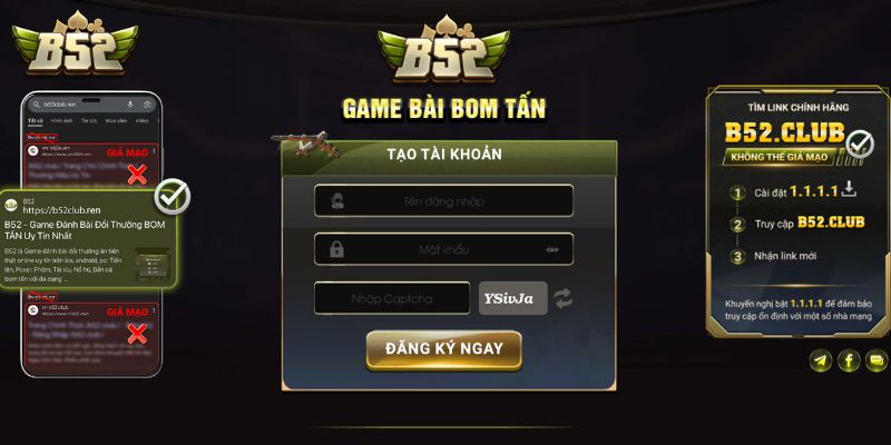 Quy trình đăng ký B52 nhanh chóng trong 4 bước
